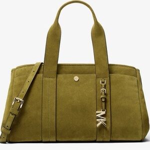 NWT Michael Kors Pistachio Suede Satchel Bag